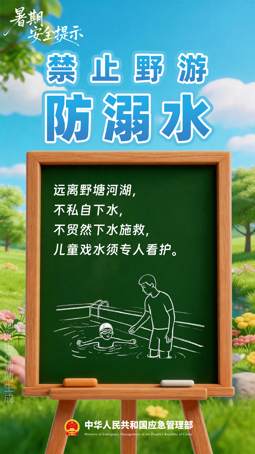水边不是游乐场 家长孩子必看的暑期安全课→